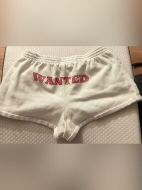 PINK Victoria's Secret White Cozy Fleece Shorts
